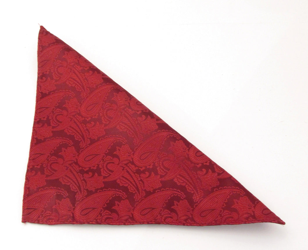 Cherry Paisley Wedding Pocket Square by Van Buck 