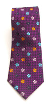 Purple & Teal Floral London Silk Tie by Van Buck