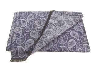 Small Paisley Navy Blue Scarf by Van Buck