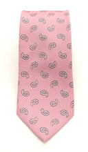 Pink Teardrop Paisley Patterned Tie by Van Buck