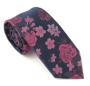 Pink Detailed Floral Patterned Tie by Van Buck 