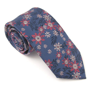 Blue & Cerise Floral Tie by Van Buck 