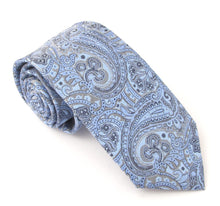 Blue Detailed Paisley Patterned Tie by Van Buck