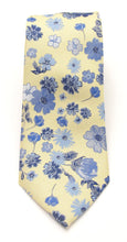 Lemon & Sky Blue Floral Tie by Van Buck