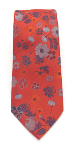 Red & Blue Floral Tie by Van Buck