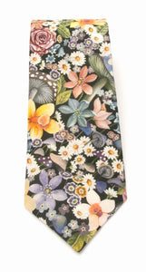 Curious Land Cotton Tie Made with Liberty Fabric