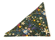 Forbidden Fruit Green Pocket Square Made with Liberty Fabric 