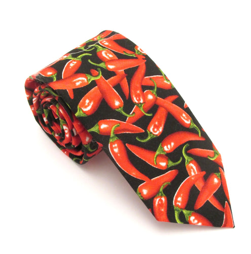 Red Chilli Cotton Tie by Van Buck 