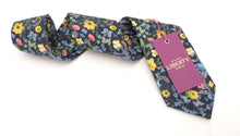 Aurora Navy Cotton Tie Made with Liberty Fabric