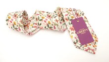 Aurora Ivory Cotton Tie Made with Liberty Fabric