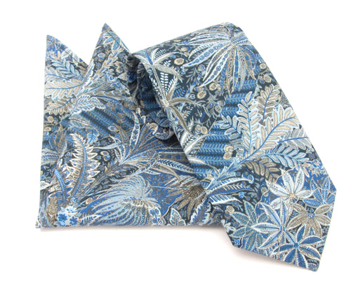 Grosvenor Voyage Cotton Tie & Pocket Square Made with Liberty Fabric