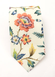 Eva Belle Teal Cotton Tie Made with Liberty Fabric
