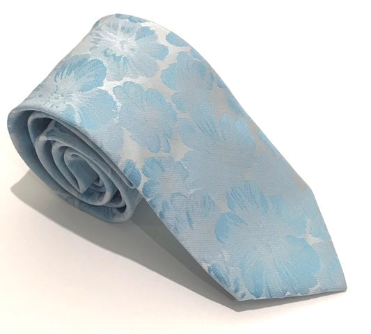 Aqua Floral Wedding Tie by Van Buck