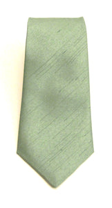 Light Green Sage Slub Wedding Tie By Van Buck