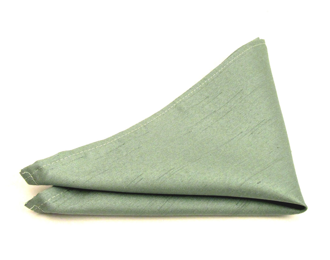 Light Sage Green Slub Wedding Pocket Square by Van Buck