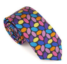 Multicoloured Ovals Red Label Silk Tie by Van Buck