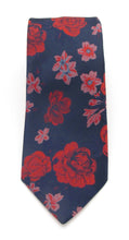 Red Detailed Floral Tie by Van Buck