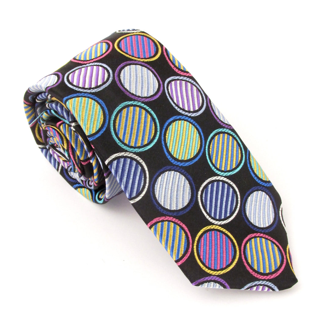 Van Buck Limited Edition Multicoloured Circle Silk Tie