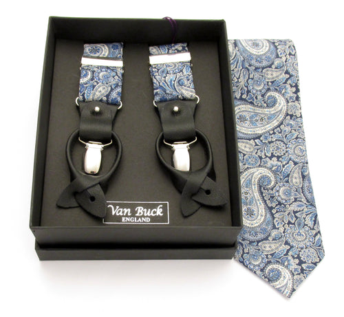 Lee Manor Tie & Trouser Braces Gift Set Made with Liberty Fabric
