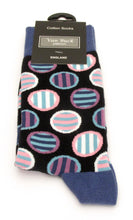 Van Buck Limited Edition Black Geometric Circle Silk Tie & Socks Gift Set