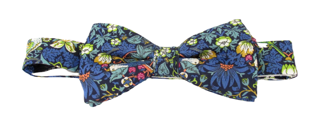 Strawberry Thief Green Bow Tie Made with Liberty Fabric