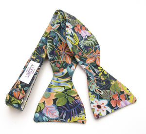 Jungle Self Tie Bow Tie Made with Liberty Fabric