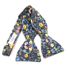 Aurora Navy Self Tie Bow Tie Made with Liberty Fabric