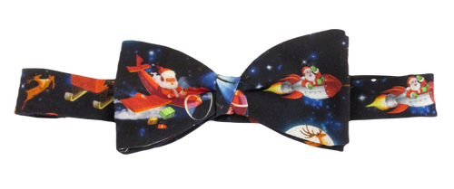 Navy Flying Father Christmas Bow Tie by Van Buck