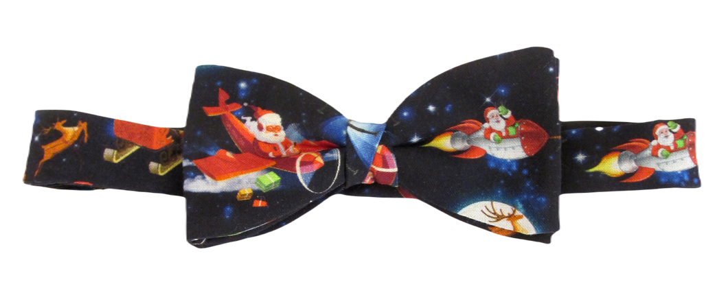 Navy Flying Father Christmas Bow Tie by Van Buck