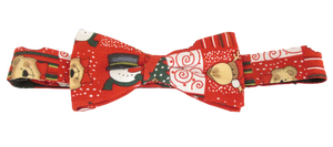 Reindeer & Snowman Christmas Bow Tie by Van Buck