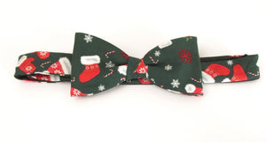 Stocking Christmas Bow Tie by Van Buck