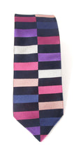 Limited Edition Navy & Pink Rectangle Silk Tie