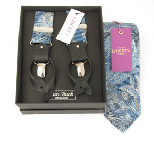 Grosvenor Tie & Trouser Braces Set Made with Liberty Fabric
