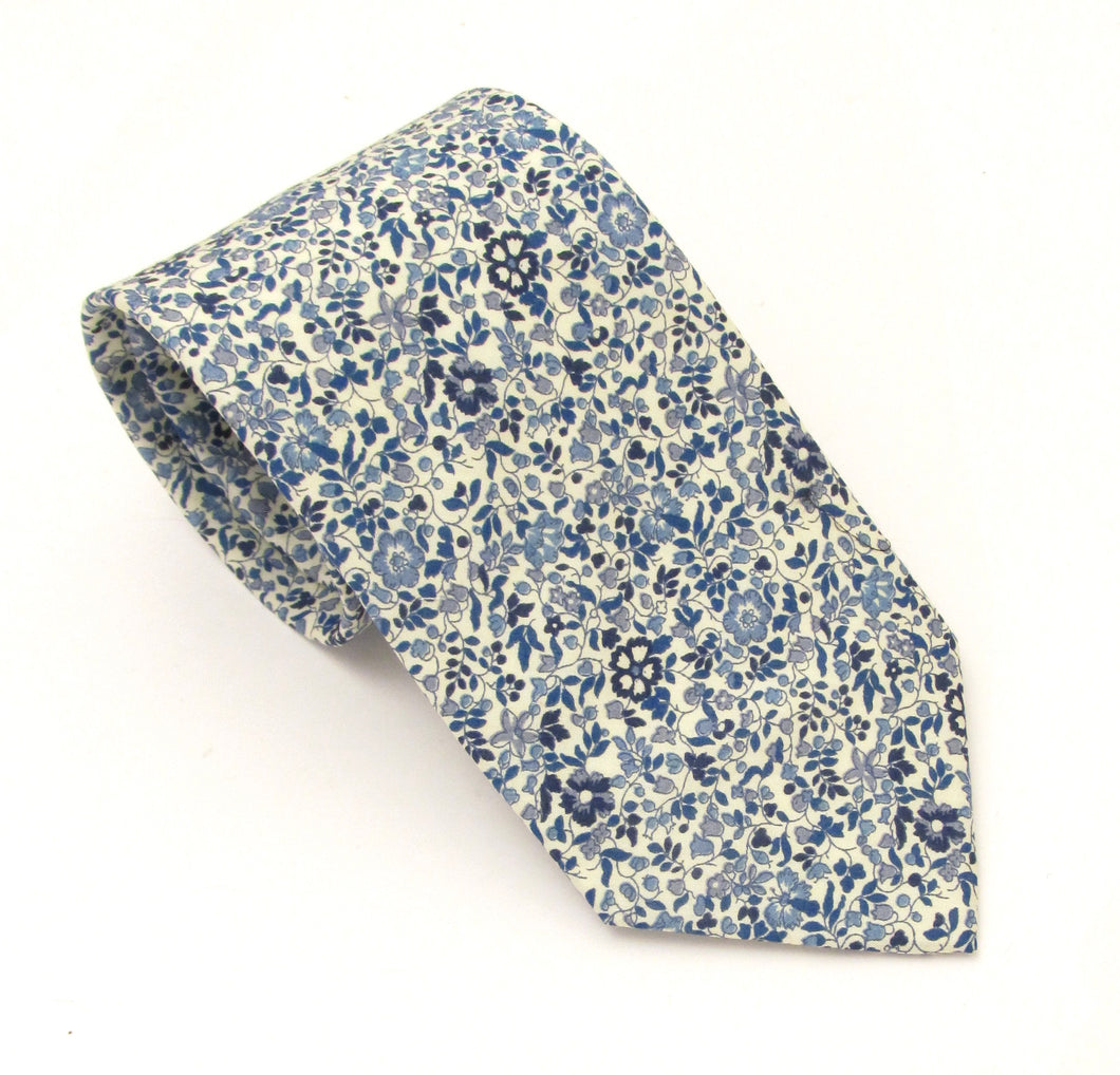 Katie & Millie Blue Cotton Tie Made with Liberty Fabric