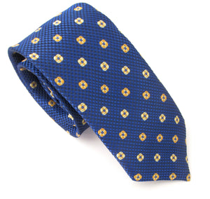 Blue & Yellow Medallion Fancy Tie by Van Buck