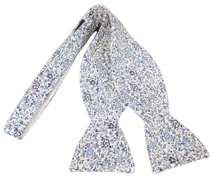 Katie & Millie Blue Self Tie Bow Tie Made with Liberty Fabric