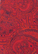 Red Detailed Paisley Clip On Tie by Van Buck