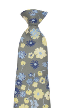Grey & Lemon Floral Paisley Clip On Tie by Van Buck