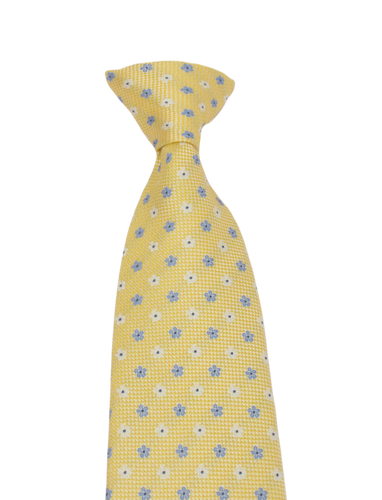 Yellow Neat Clip on Tie by Van Buck
