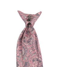 Pink Detailed Paisley Clip On Tie by Van Buck