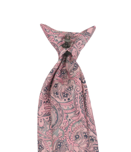 Pink Detailed Paisley Clip On Tie by Van Buck