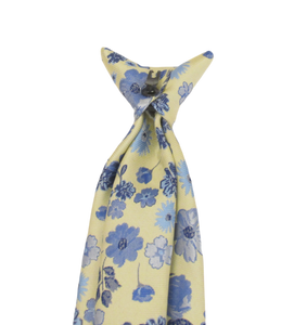 Lemon Floral Paisley Clip On Tie by Van Buck