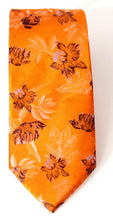 Orange Floral Silk Tie by Van Buck