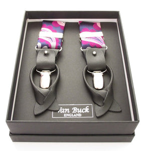Van Buck Limited Edition Large Pink Paisley Silk Trouser Braces