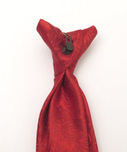 Red Paisley Clip on Tie by Van Buck