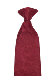 Wine Paisley Clip on Tie by Van Buck