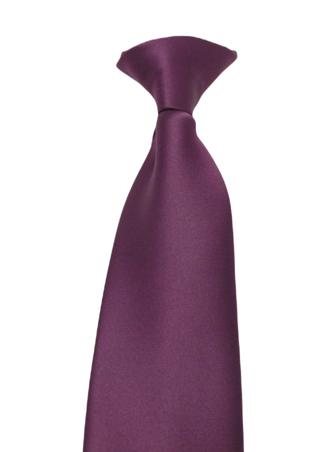 Purple Satin Clip on Tie by Van Buck