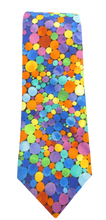 Multicoloured Bright Bubbles Cotton Tie by Van Buck