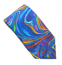 Multicoloured Swirl Cotton Tie by Van Buck