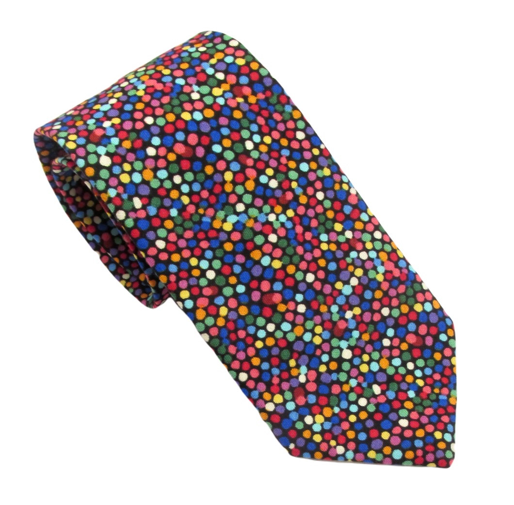 Colourful Spots Cotton Tie by Van Buck